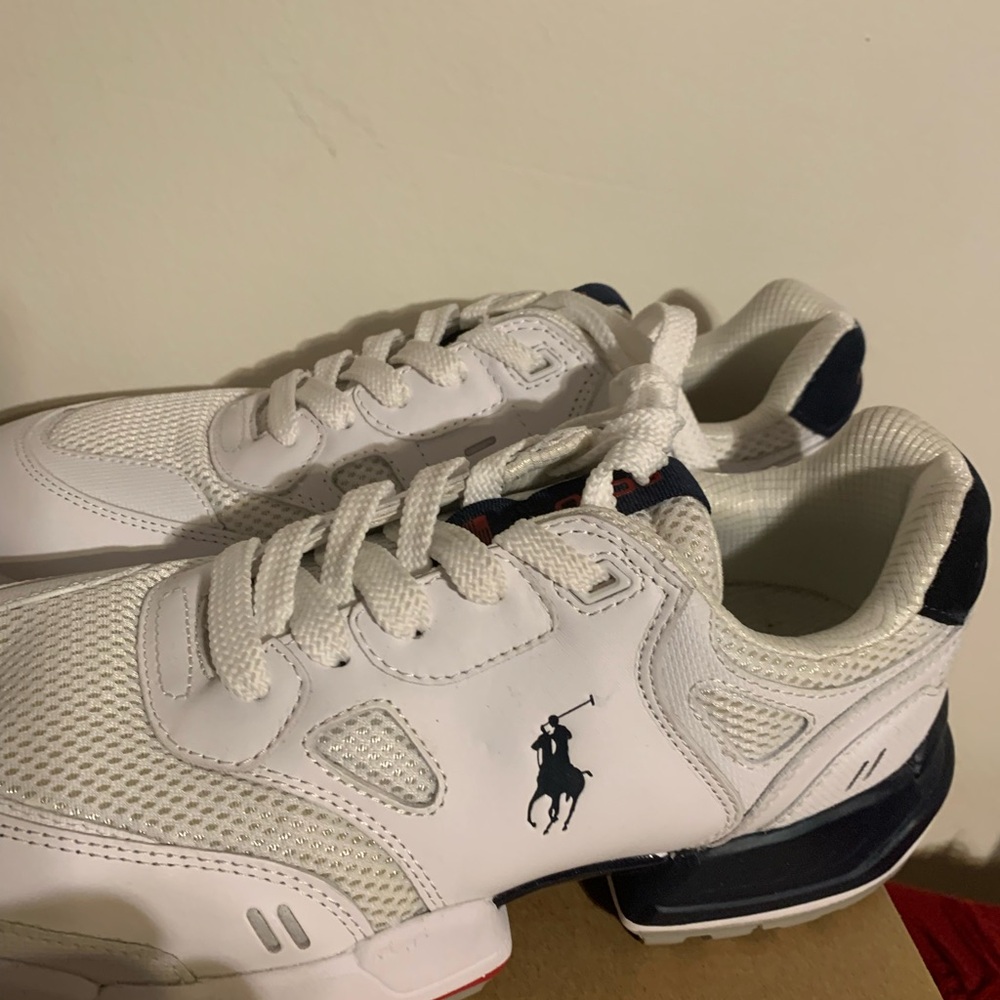 Polo by Ralph Lauren White and Navy Sneakers
